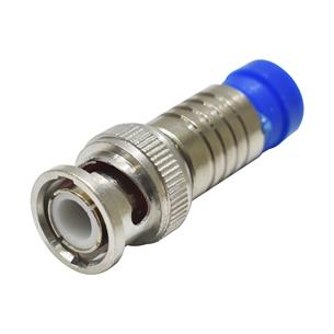 CONECTOR COAXIAL BNC X RG-6 TIPO PRESION AZUL