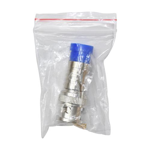 CONECTOR COAXIAL BNC X RG-6 TIPO PRESION AZUL