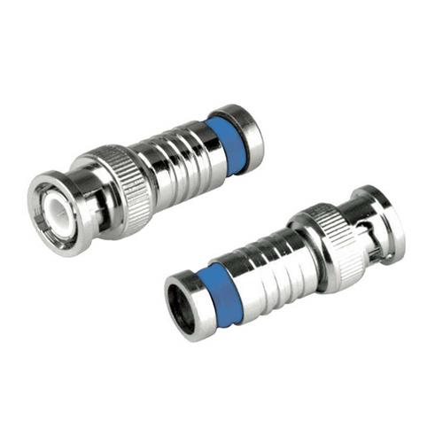 CONECTOR COAXIAL BNC X RG-59 TIPO PRESION AZUL - LIQUIDACION