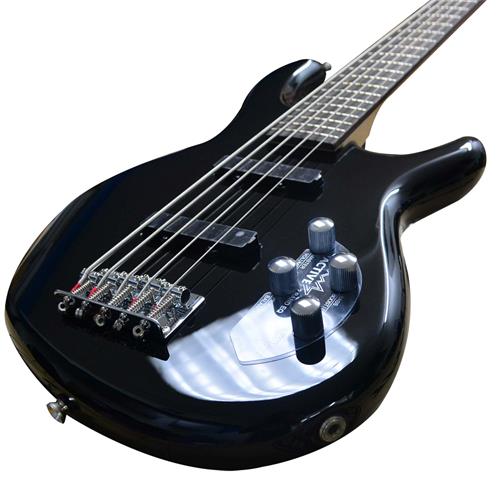 BAJO ELECTRICO 5 CUERDAS ACTION NEGRO