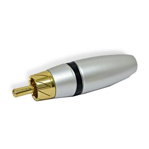 PLUG RCA METALICO PLATEADO R/N CALIDAD