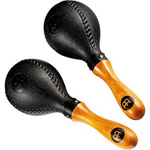 MARACAS CONCERT PLASTICO NEGRO X 2P CALIDAD