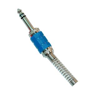 PLUG 6.3 STEREO METALICO C/RESORTE AZUL - LIQUIDACION