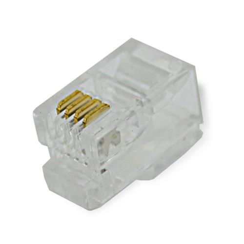 PLUG TELEFONICO DE 4 HILOS FINO RJ-11