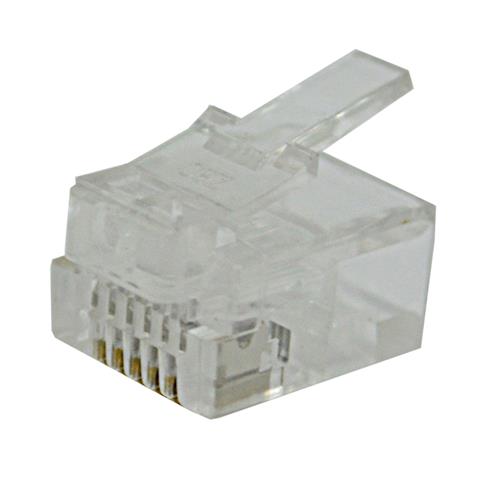 PLUG TELEFONICO DE 6 HILOS GRUESO RJ-11