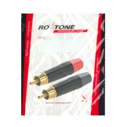 PLUG RCA METALICO NEGRO-DORADO R/N X 2P