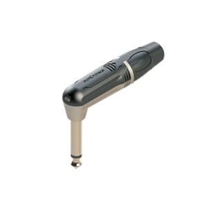 PLUG 6.3 MONO METALICO NEGRO-NIQUELADO TIPO L