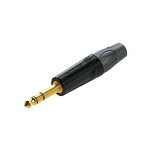 PLUG 6.3 STEREO METALICO NEGRO-DORADO