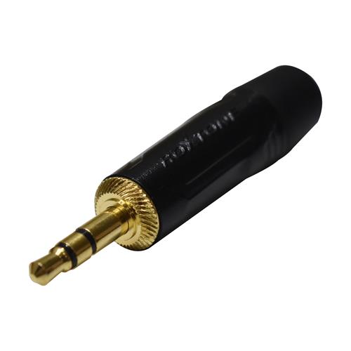 PLUG 3.5 STEREO METALICO NEGRO-DORADO