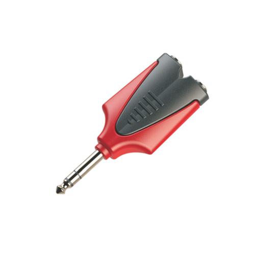 ADAPTADOR 2 JACK 6.3 X PLUG 6.3 ST SOLIDO