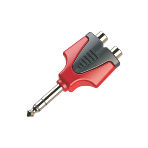 ADAPTADOR 2 JACK RCA X PLUG 6.3 ST SOLIDO