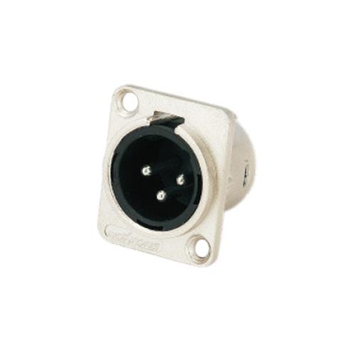 PLUG CANON (XLR) CHASIS METALICO NIQUELADO