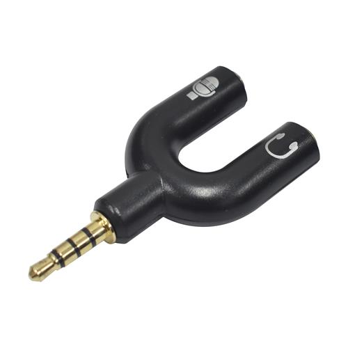 ADAPTADOR SEPARADOR AUDIFONO/MIC 2 JACK 3.5 X 1 PLUG 3.5