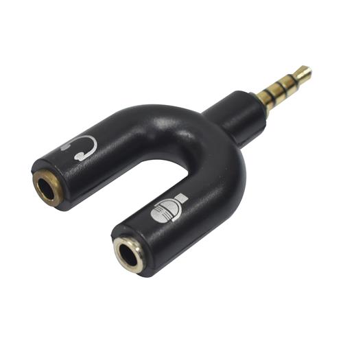 ADAPTADOR SEPARADOR AUDIFONO/MIC 2 JACK 3.5 X 1 PLUG 3.5