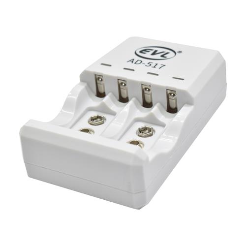 CARGADOR DE PILA AA/AAA/9V-DOBLE MEDIANO