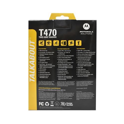 RADIO TALKABOUT MOTOROLA SERIE T470 X2P - DIST