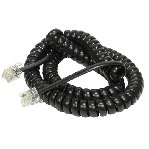 CABLE TELEFONO ESPIRAL NEGRO 4.5MT