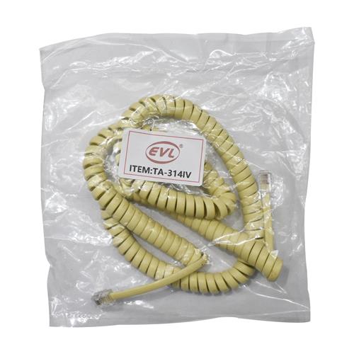CABLE TELEFONO ESPIRAL BEIGE 4.5MT