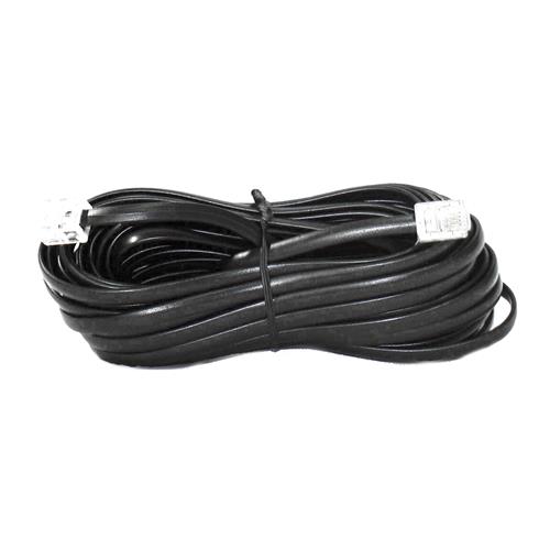 CABLE TELEFONO PLANO NEGRO 8MT