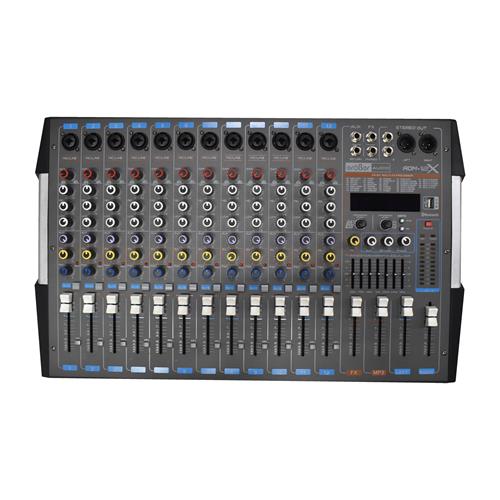 CONSOLA PASIVA PROF. 12CH C/USB/BT/EQ/FX