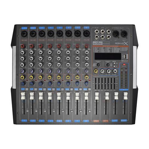 CONSOLA PASIVA PROF. 8CH C/USB/BT/EQ/FX