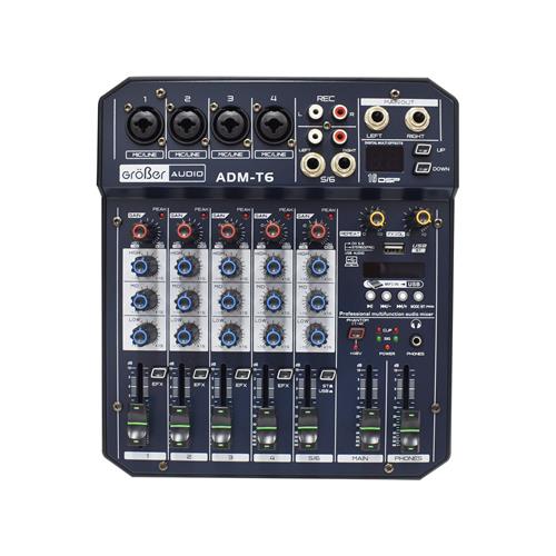 CONSOLA PASIVA PROF. 6 CH C/USB/BT/FX/PC LINK