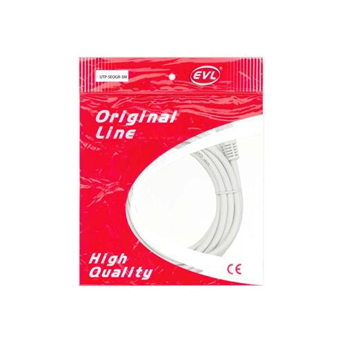 CABLE UTP CATEGORIA 5E GRIS 3MT