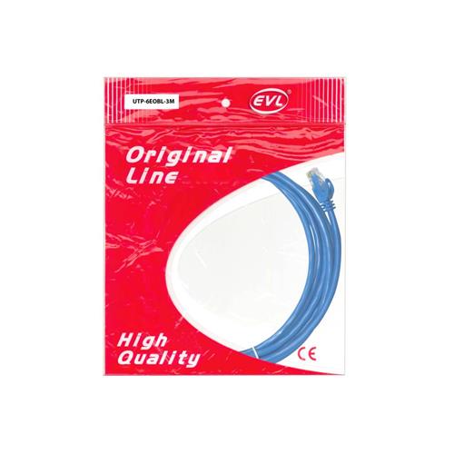 CABLE UTP CATEGORIA 6E AZUL 3MT