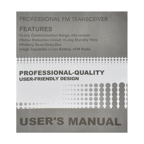 RADIO WALKIE-TALKIE PROF. BANDA DUAL 5W