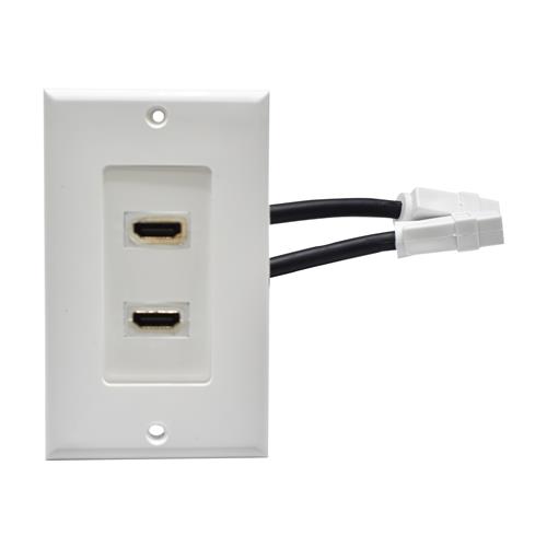 PLACA DE PARED C/2 JACK HDMI C/CABLE