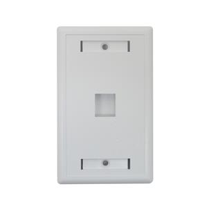 PLACA DE PARED P/1 JACK RJ-45 KEYSTONE BLANCO