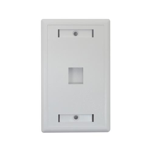 PLACA DE PARED P/1 JACK RJ-45 KEYSTONE BLANCO