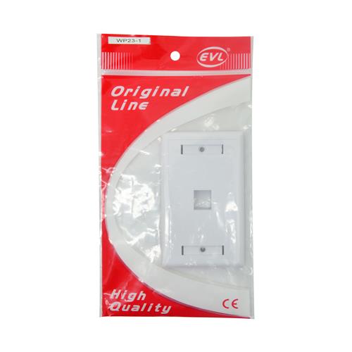 PLACA DE PARED P/1 JACK RJ-45 KEYSTONE BLANCO
