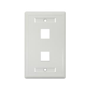 PLACA DE PARED P/2 JACK RJ-45 KEYSTONE BLANCO