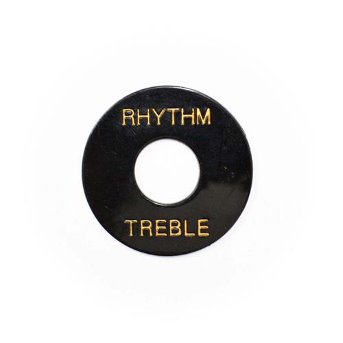 ANILLO DE PLASTICO PARA GUITARRA NEGRO X 2P