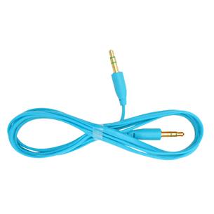 CABLE AUDIO 1 PLUG 3.5 ST X LADO PLANO AZUL 1.5MT - DESC