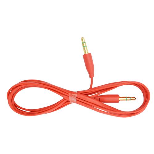 CABLE AUDIO 1 PLUG 3.5 ST X LADO PLANO ROJO 1.5MT - DESC