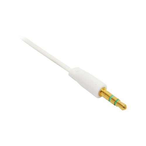 CABLE AUDIO 1 PLUG 3.5 ST X LADO PLANO BLAN. 1.5MT - DESC