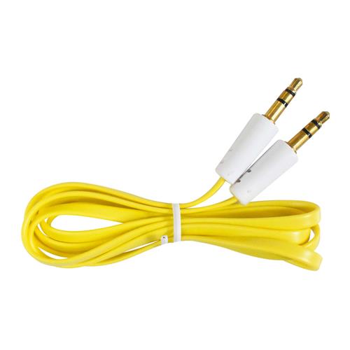 CABLE AUDIO 1 PLUG 3.5 ST X LADO PLANO AMAR. 1.5MT - DESC