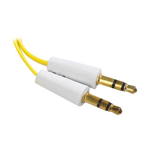 CABLE AUDIO 1 PLUG 3.5 ST X LADO PLANO AMAR. 1.5MT - DESC