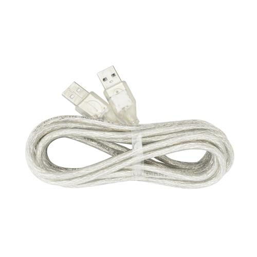 CABLE USB MACHO X USB MACHO TRANSP. 1.5MT
