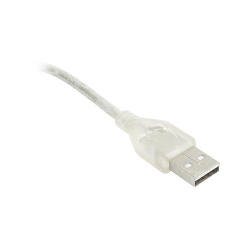 CABLE USB MACHO X USB MACHO TRANSP. 1.5MT
