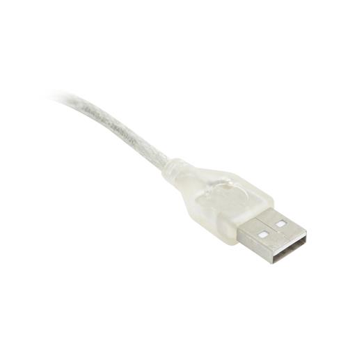 CABLE USB MACHO X USB MACHO TRANSP. 5MT