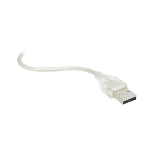 CABLE USB HEMBRA X USB MACHO TRANSP. 3MT