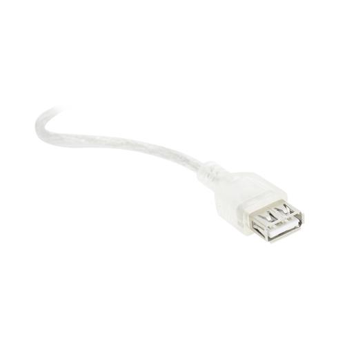 CABLE USB HEMBRA X USB MACHO TRANSP. 5MT