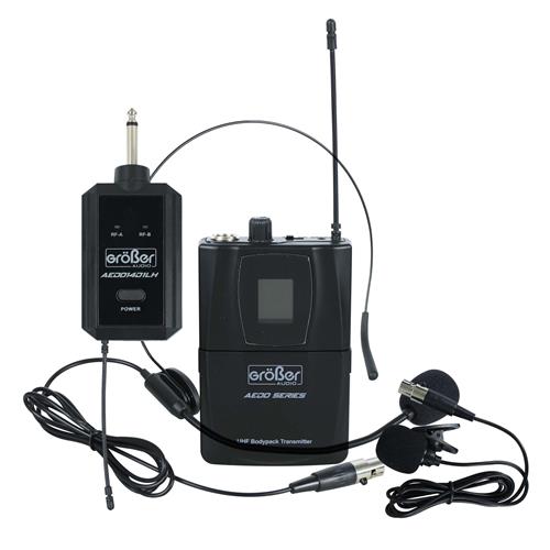 MICROFONO INALAMBRICO UHF CORBATA/DIADEMA AEDO SERIES