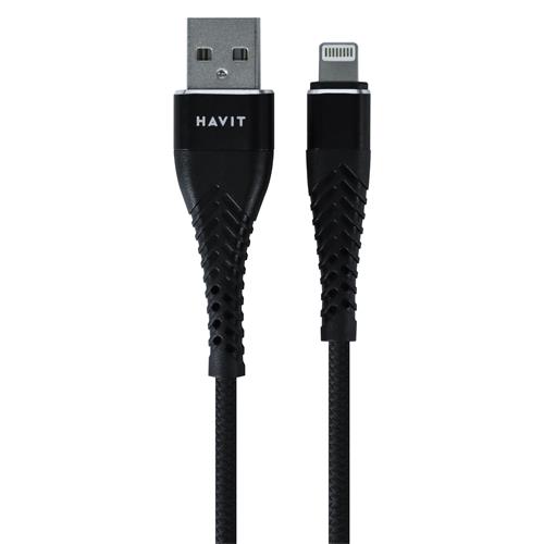 CABLE USB MACHO X LIGHTNING IPHONE/IPAD NEGRO 1MT
