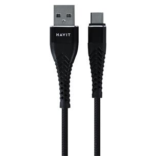 CABLE USB MACHO X TIPO C NEGRO 1MT