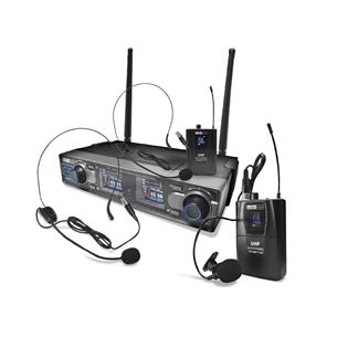 MICROFONO INALAMBRICO DOBLE UHF CORBATA/DIADEMA