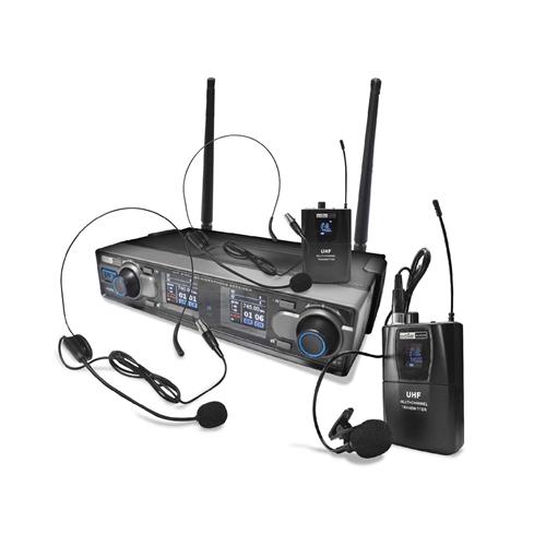 MICROFONO INALAMBRICO DOBLE UHF CORBATA/DIADEMA